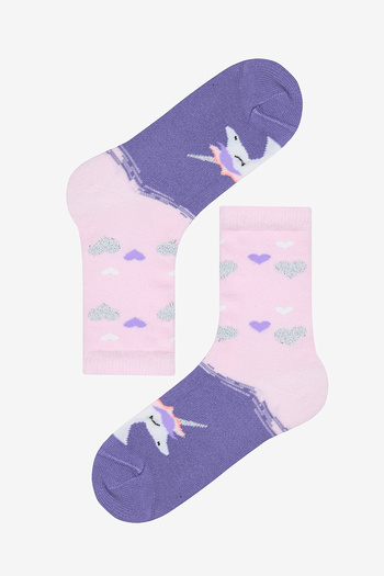 Penti Girl's Running Unicorn 4-Piece Multicolor Socks