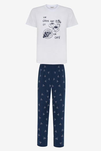 Penti Croissant Multicolor Trousers Pajama Set