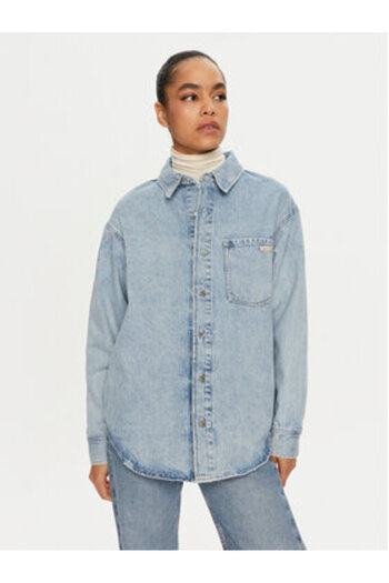 Calvin Klein Jeans Γυναικείο Τζιν Πουκάμισο J20J224049 Μπλε