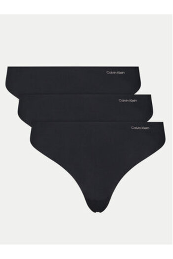 Calvin Klein Set de 3 perechi de chiloți tanga Calvin Klein pentru femei 000QD3558E Negru