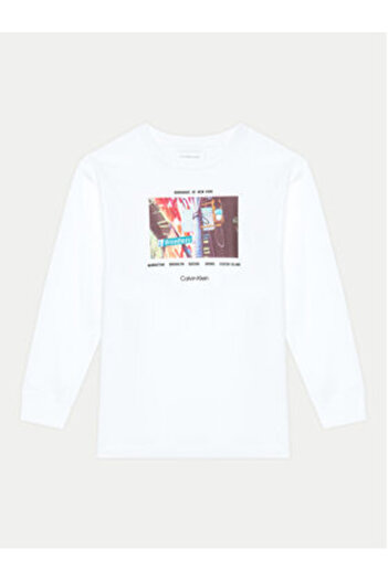 Calvin Klein Jeans Μπλούζα για αγόρια IB0IB02400 Λευκό
