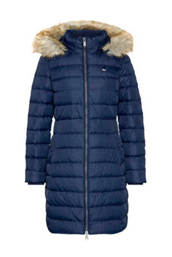 Tommy Jeans Geacă de iarnă pentru femei DW0DW09060 Albastră