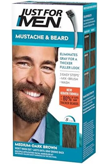 Just For Men Just For Men Brush-In Color Mustache & Beard - Medium-Dark Brown
