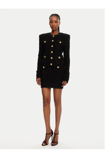 BALMAIN Women Mini Skirt DF1LB015KG43 Black