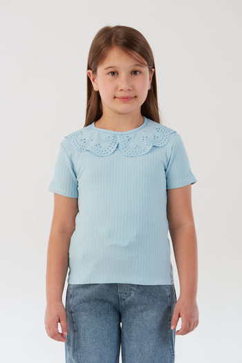 Fulla Moda Tricou pentru fetiță cu guler pentru bebeluși