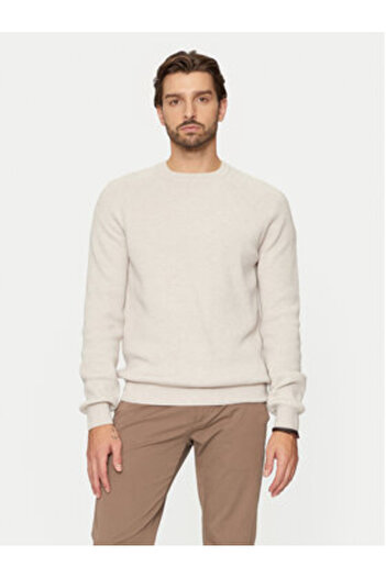 BUGATTI Men's Sweater 65563B-7400 Ecru