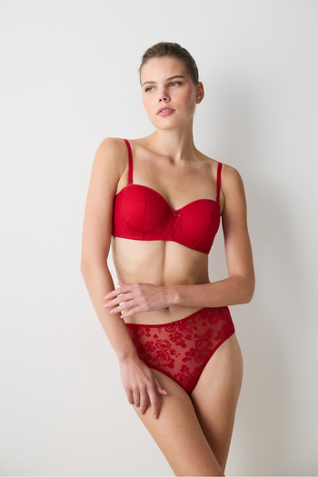 Penti Lotus Devore Red Bra