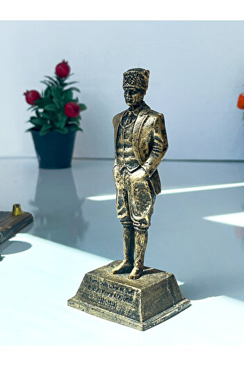 Teknookul Mustafa Kemal Atatürk Askeri Heykeli | Masa Üstü Dekoratif Biblo | 1881-1938 Anı Figürü
