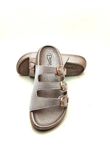 PARMİ 20061 Pi̇enn Three Buckle Anatomic Comfortable Light Women's Slippers