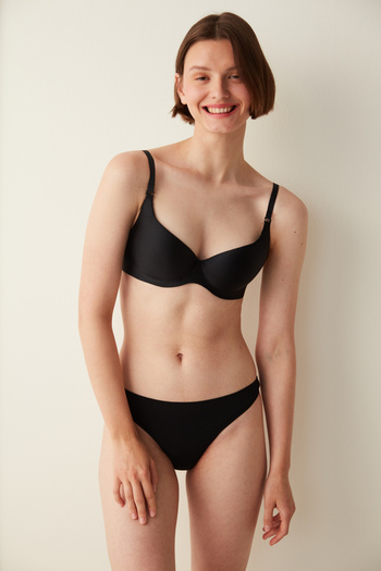 Penti Εύκολο Micro Black Thong εσώρουχο