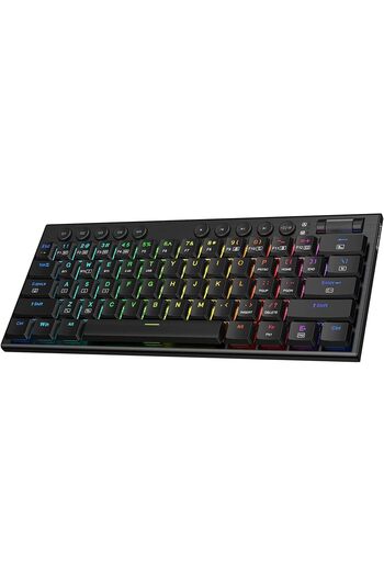 REDRAGON K632 Pro Noctis Wireless Gaming Keyboard 60% RGB Backlit, Bluetooth/2.4GHz/Wired, Ultra-Thin, Tri-Mo