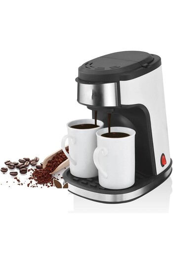 Generic Automatic Drip Coffee Maker – Ceramic Machine for Coffee, Tea, Milk Powder – Double Cup Design
