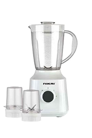 Nikai 3-in-1 Electric Blender 1.5 L 350 W NB1900NA1/NB2900EB2 White/Transparent