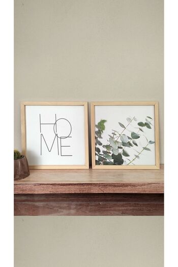 Tooall Living Room, Eucalyptus Home Written Wooden Framed Painting Set