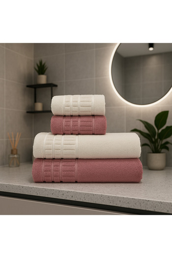 AYHANHOME 4-Piece Bath Towel Set 2 Pieces 50X90-2 Pieces 90X150