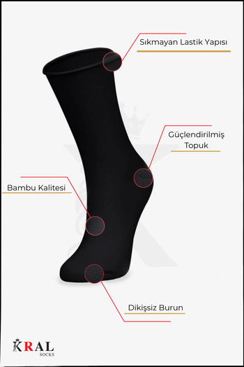 KRAL SOCKS Women's Roll-Top Elastic Seamless Bamboo Socket Socks 4 Pairs