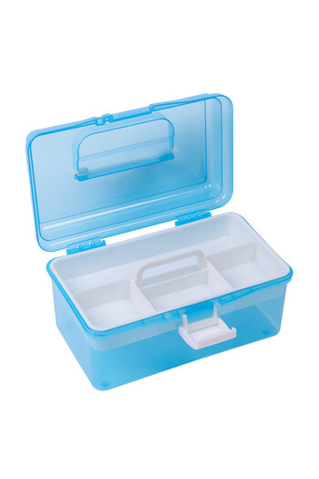 SensoPRO Milano SensoPRO Blue Compartmented Cosmetic Box, with a Drawer and Handle