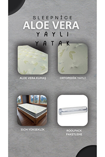 sleepnice Aloe vera Full Ortopedik Yaylı Yatak Tek Kişilik Çift Kişilik Özel Ölçü Üretim