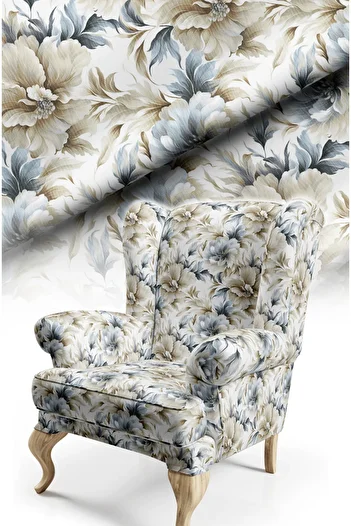 CANİLA Țesătură pentru canapea tapițerie imprimată digitală cu modele florale, pernă, husă de pernă. Țesătură de tapițerie