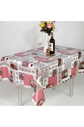 PUFO Love oilcloth tablecloth, 140 x 180 cm