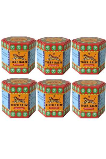 Tiger Balm Extra Strength Herbal Pain Relief Ointment 19.4 grams (Pack of 6)