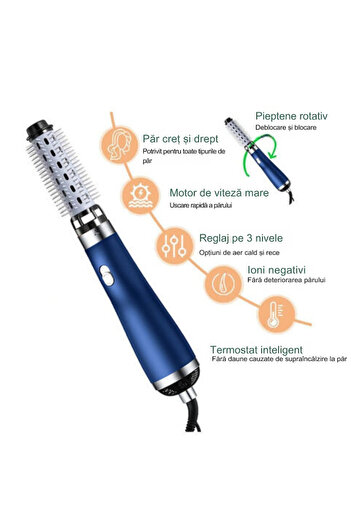 varioshop Uscator de Par 3 in 1 VarioShop®, Uscare, Ondulare, Aranjare, Reglare in 3 Trepte, Incalzire Rapida