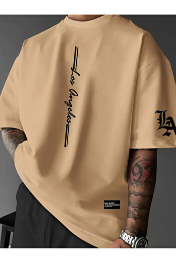bellanova Ανδρικό μπλουζάκι με στάμπα Los Angeles Oversize – LA Street Style
