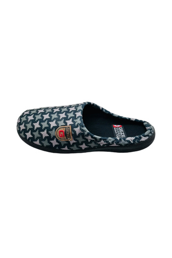 GEZER Men's slippers, green with star print, size 40, heel model, 26 centimeters