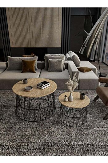 GENERAL ZAHRAT ALFKHAMAH 2pcs coffee table set small side table for living room