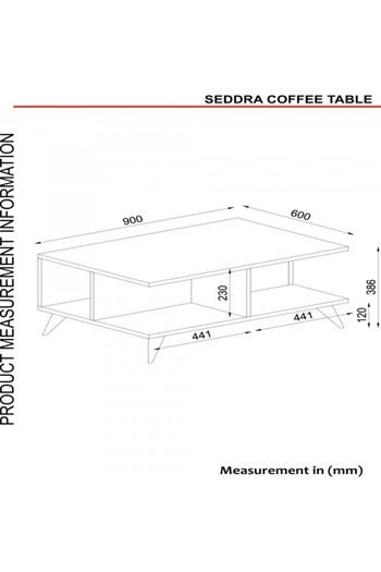 SAHABA SEDDRA W&B TV Stand, Coffee Table and Coffee Corner Set