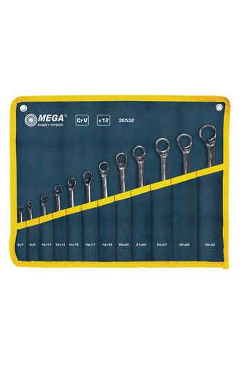 MEGA Set of Cr-Va 6-32Mm Combination Wrenches - 12P.