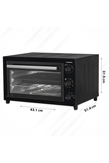 KUMTEL Electric Oven Kf-5320.k, 32 Liters, 1420 W, Timer, Black