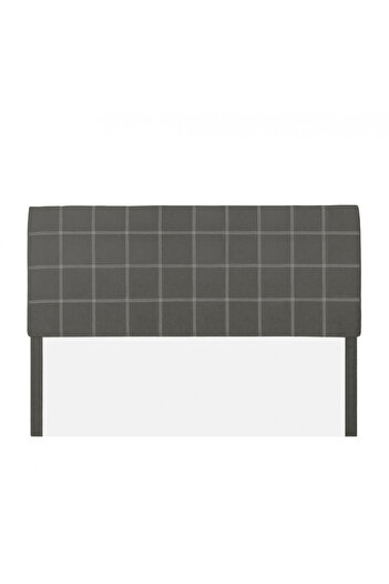 soufa dibaj H118 | Velvet headboard - Dark Grey