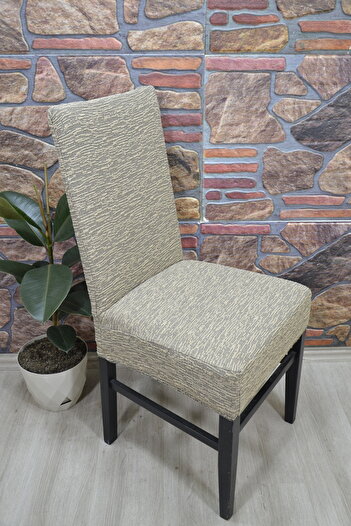 kılıfteks Straight Chair Cover, Jacquard Fabric