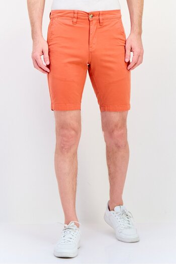 Nautica Men Solid Chino Shorts, Orange