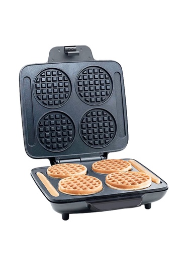 Bukate Aparat de facut vafe si gofre, Capacitate 4 vafe, Bukate®, 1200W, Placi antiaderente