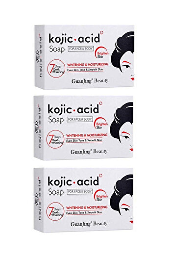 KOJIC ACID Three pieces of Kojic soap for face and body 100x3g