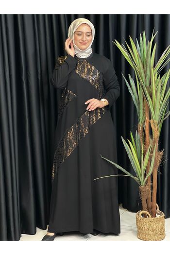 Butik büyük beden Φόρεμα από βαμβακερό χτενισμένο βισκόζη