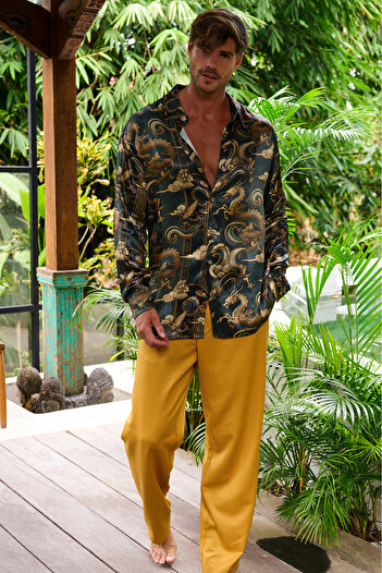Dear Deer Mustard Palazzo Trousers
