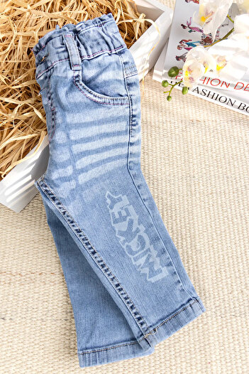 Babymod Figured Denim Cotton Stylish Jeans Baby Girl Pants
