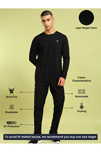 Technosport By Styli Solid 2-Way Stretch Cargo Pants