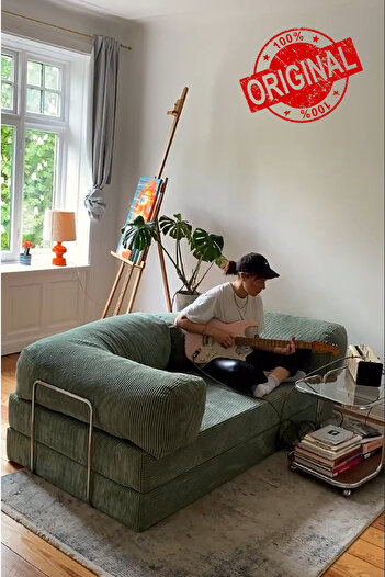 Dekoro YENY SOFA FİTİLLİ KADİFE, MODERN, PRATİK, YER YATAĞI, DAYANIKLI, BONDEX SÜNGER, ÖZEL ÖLÇÜ İMKANI