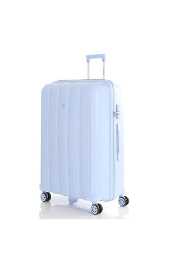 MÇS Bavul Büyük ve Orta 2li Set Kırılmaz Silikon Valiz V305 BebeMavi