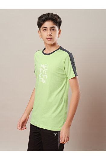 Technosport By Styli Color Block Crew Neck Regular Fit T-Shirt
