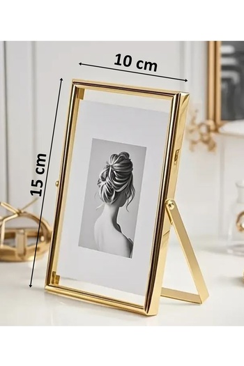 Verda Çerçeve Μεταλλικός σκελετός 10x15 cm! Κομψή διακοσμητική κορνίζα! Πλαίσιο διπλού γυαλιού με πόδια