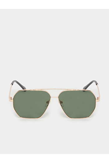 Styli Solid Lens Rectangle Sunglasses