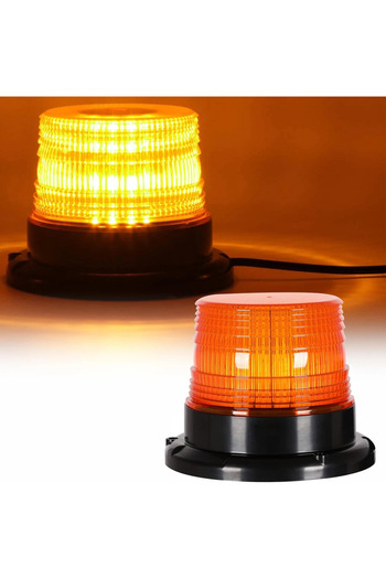 Choice Amber Blue Amber Red 12V/24V Magnetic Mount Vehicle Police Car 24 LED Strobe Warning Light Flashing