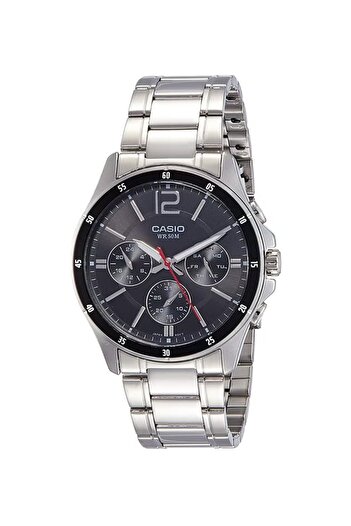 Casio Men's Water Resistant Satinless Steel Chronograph Watch - 44 mm - Silver