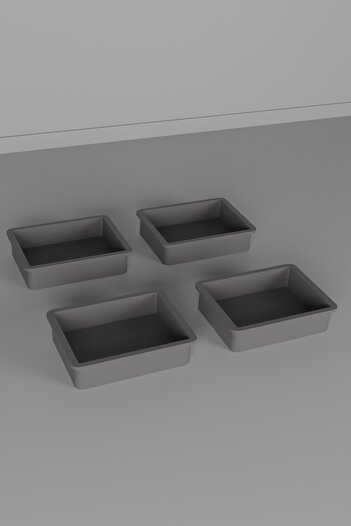 FurnatureDesign 4 Pcs Toy Cabinet Basket - Rails & Screws