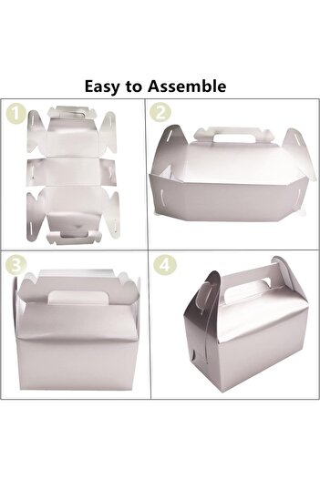 Guifier Set of 25 Guifier cake boxes, cardboard, white, 16.4 x 9.1 x 8.5 cm